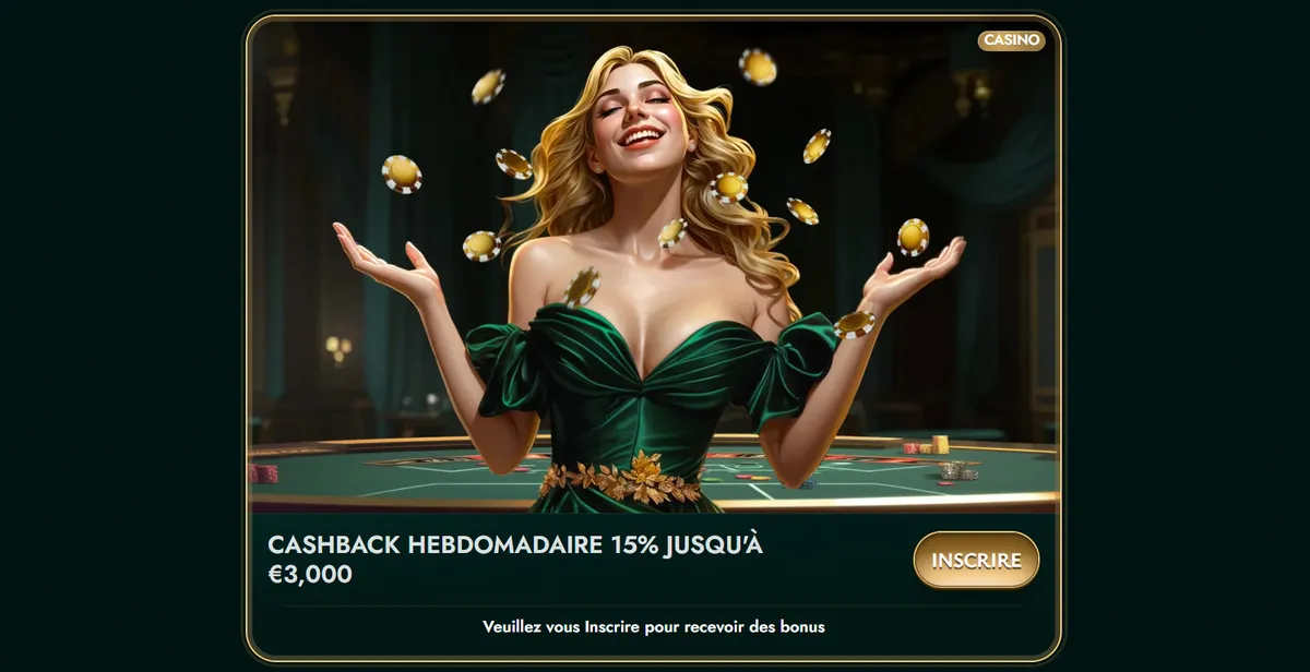 Cashback casino bonus