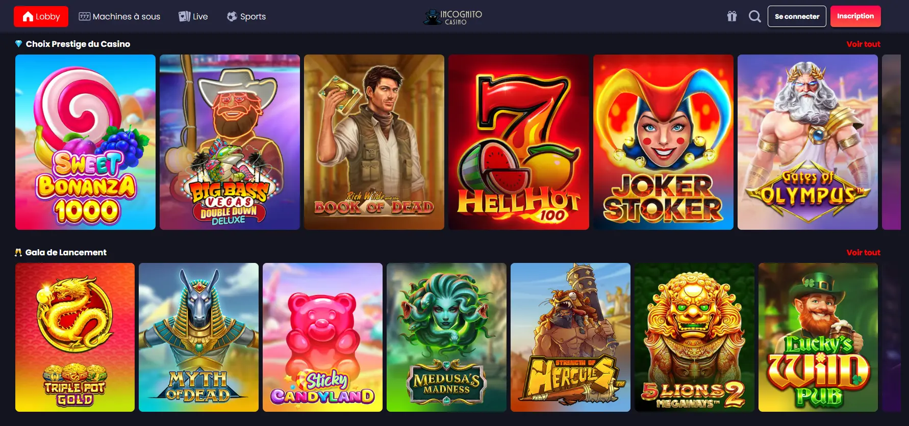 Catalogue de jeux : le casino online Incognito fait-il le poids ? Catalogue de jeux : le casino Incognito fait-il le poids ?