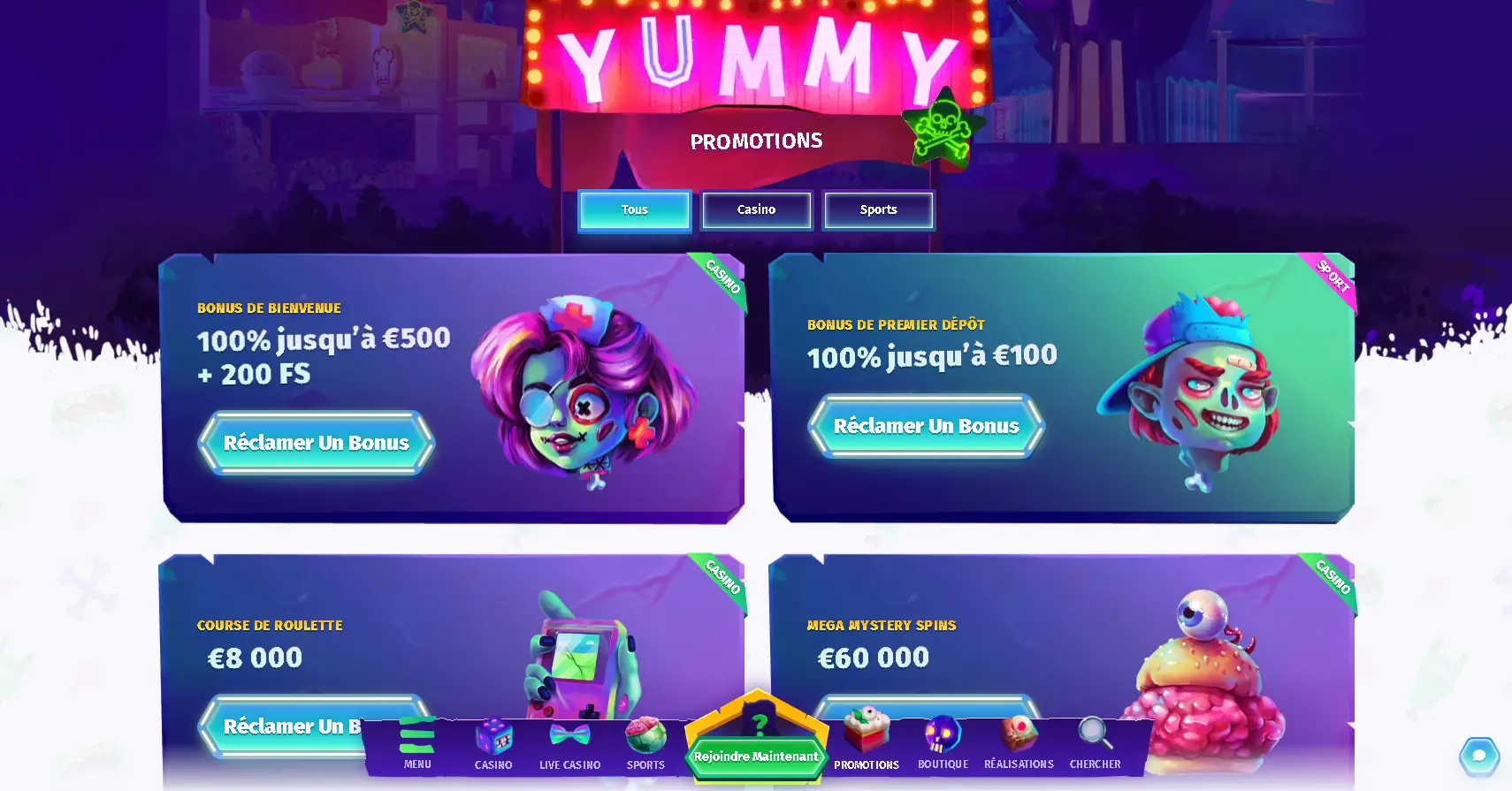 Bonus et promotions du casino online Casombie Bonus et promotions du casino Casombie