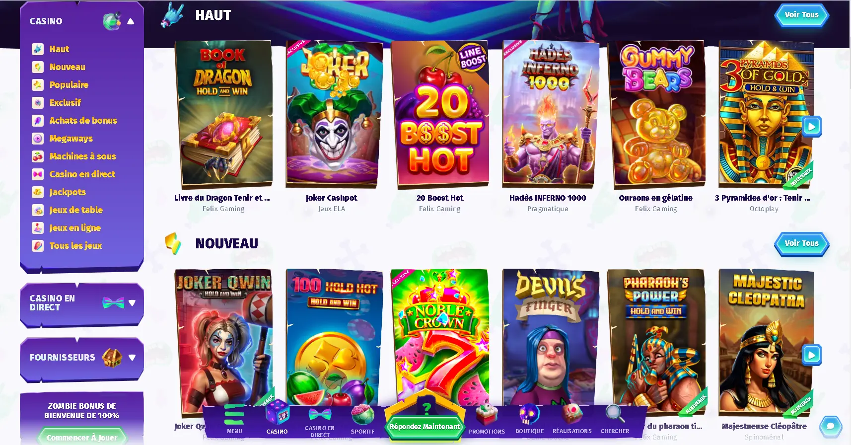 Jeux disponibles sur Casombie online casino Jeux disponibles sur Casombie casino