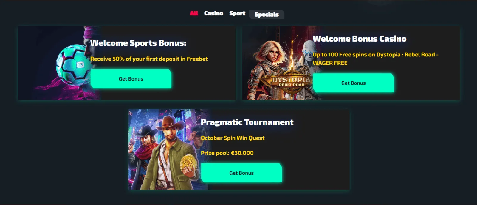 Code promo casino 50