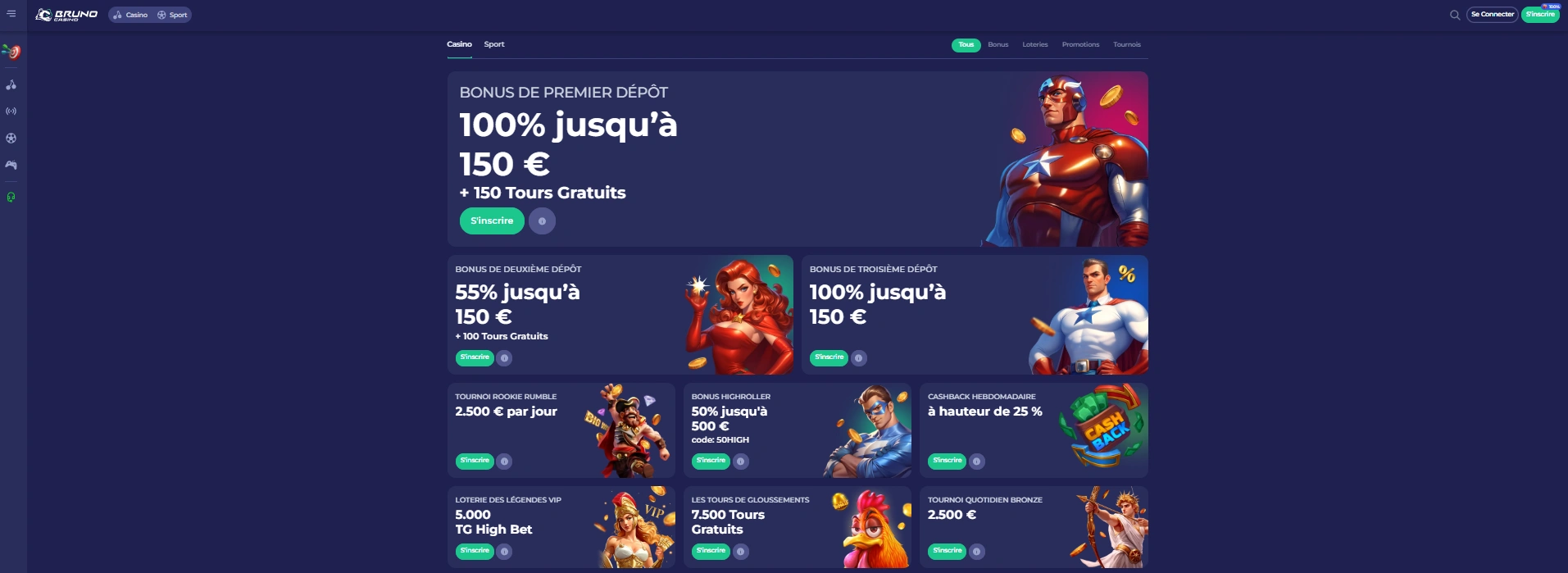 Bruno casino code bonus